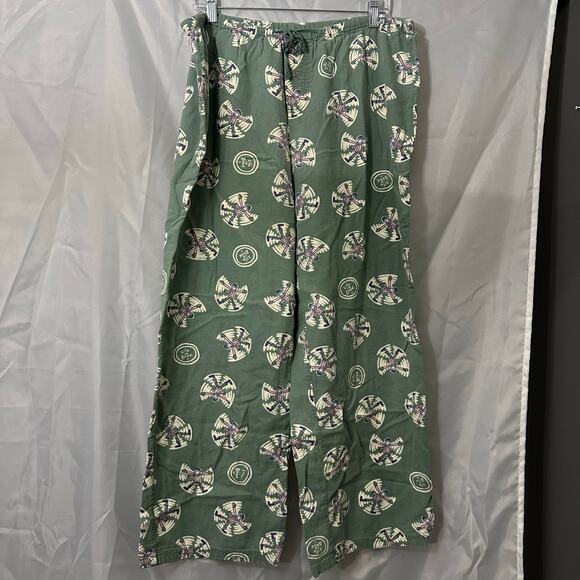 Life Is Good Women’s Pajama Pants XL Green Snow Angel Print Lounge Sleep Bottoms - Picture 1 of 3